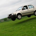 A Mk I Nissan Micra in its natural habitat.