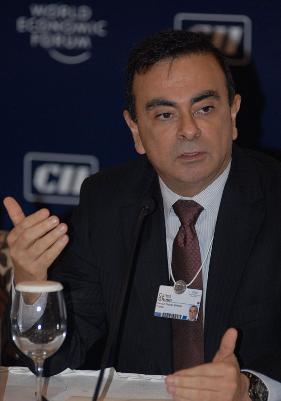 Ghosn seen here at an economic summit in 2009. Source: Wikimedia